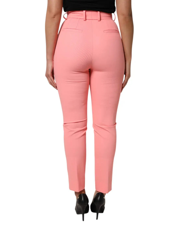 Dolce &amp; Gabbana Pink High Waist Dress Tapered Pants