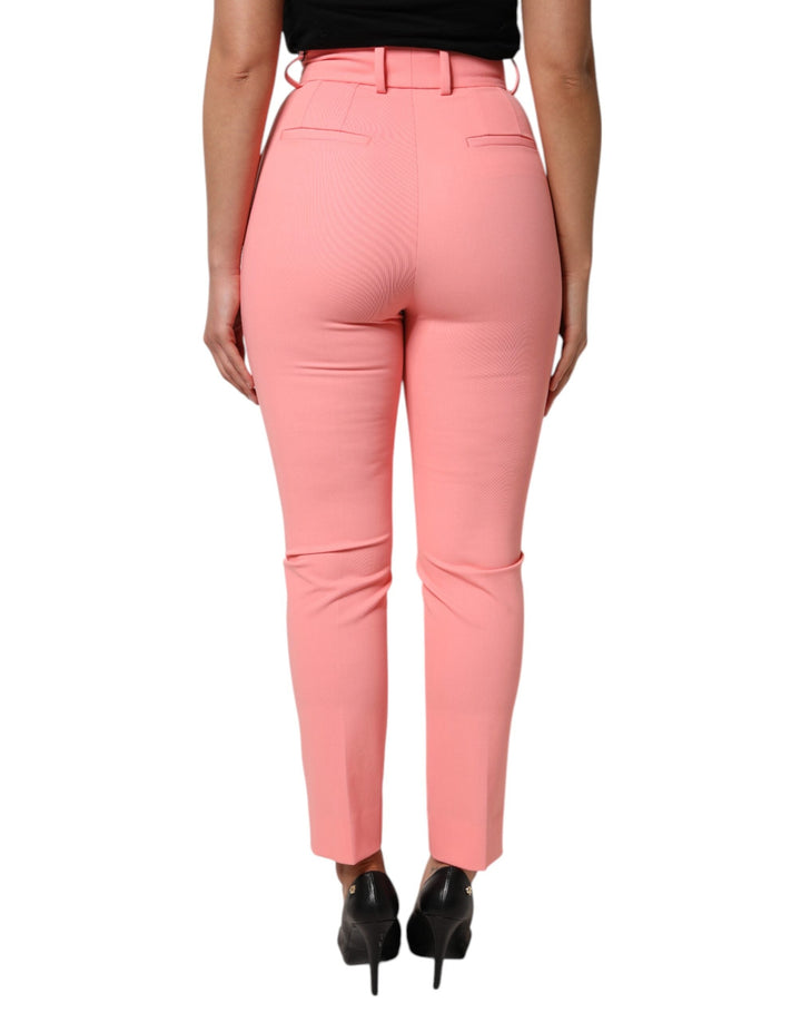 Dolce &amp; Gabbana Pink High Waist Dress Tapered Pants