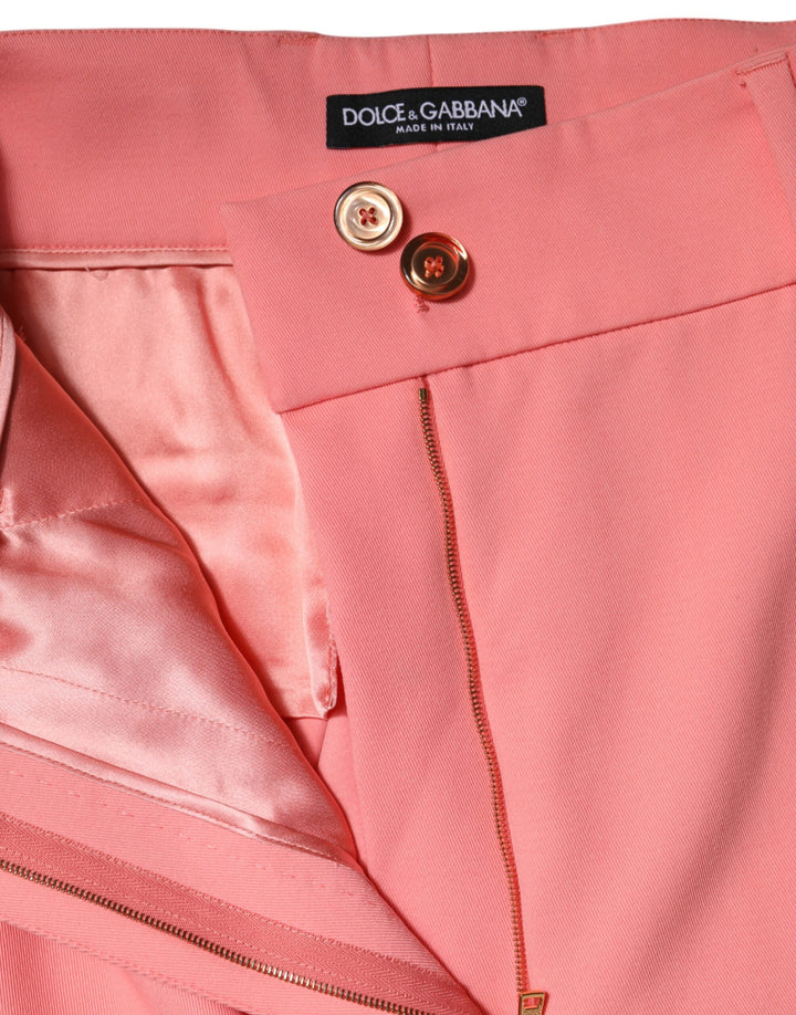 Dolce &amp; Gabbana Pink High Waist Dress Tapered Pants