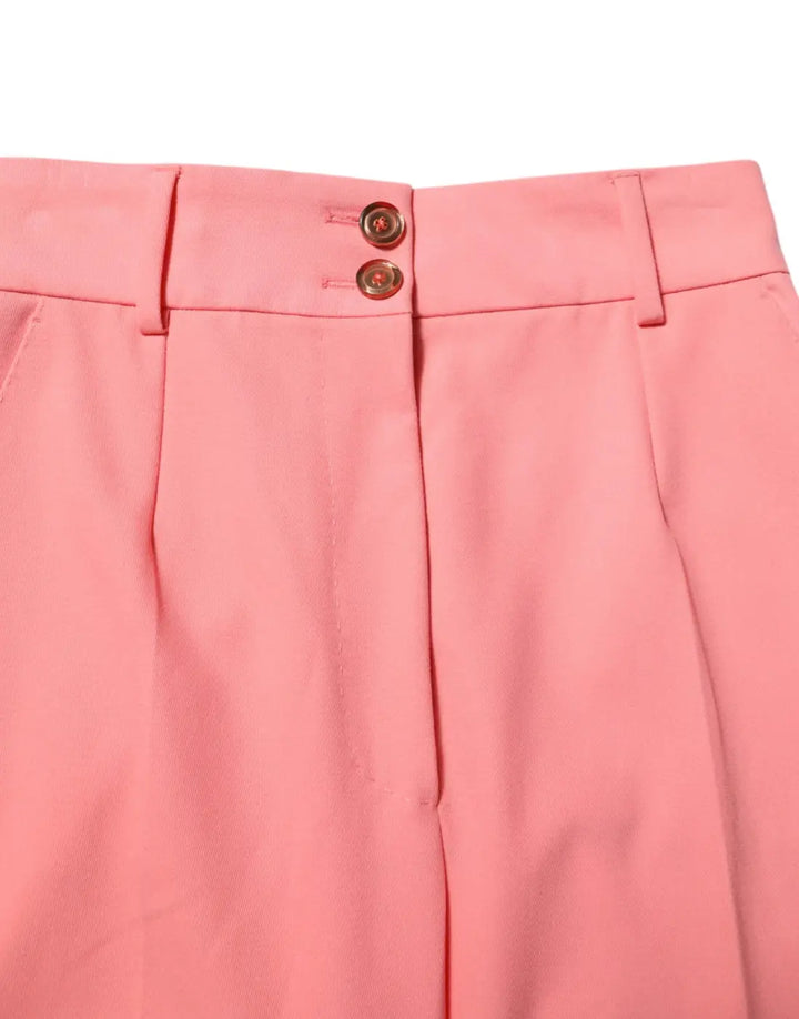 Dolce &amp; Gabbana Pink High Waist Tapered Dress Pants