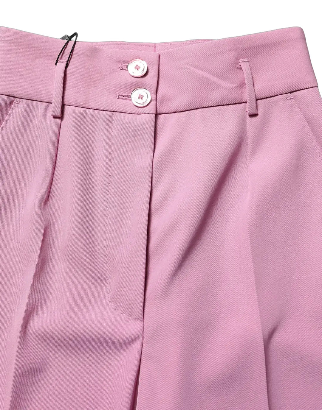 Dolce &amp; Gabbana Pink High Waisted Polyester Trouser Pants