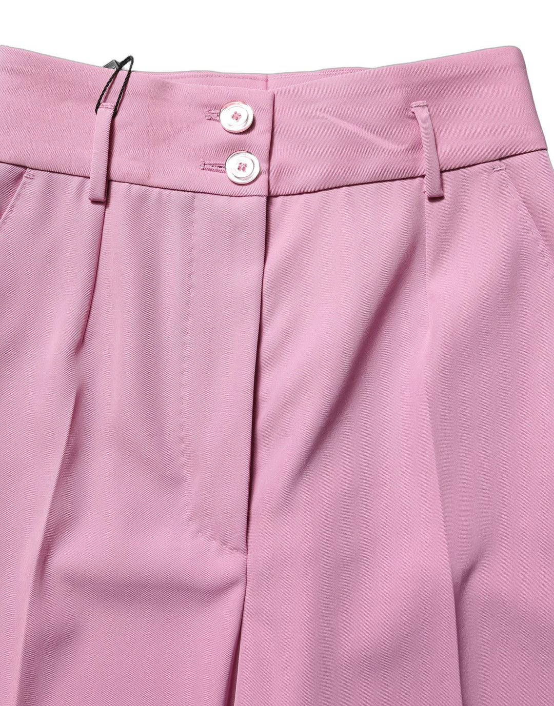 Dolce &amp; Gabbana Pink High Waisted Polyester Trouser Pants