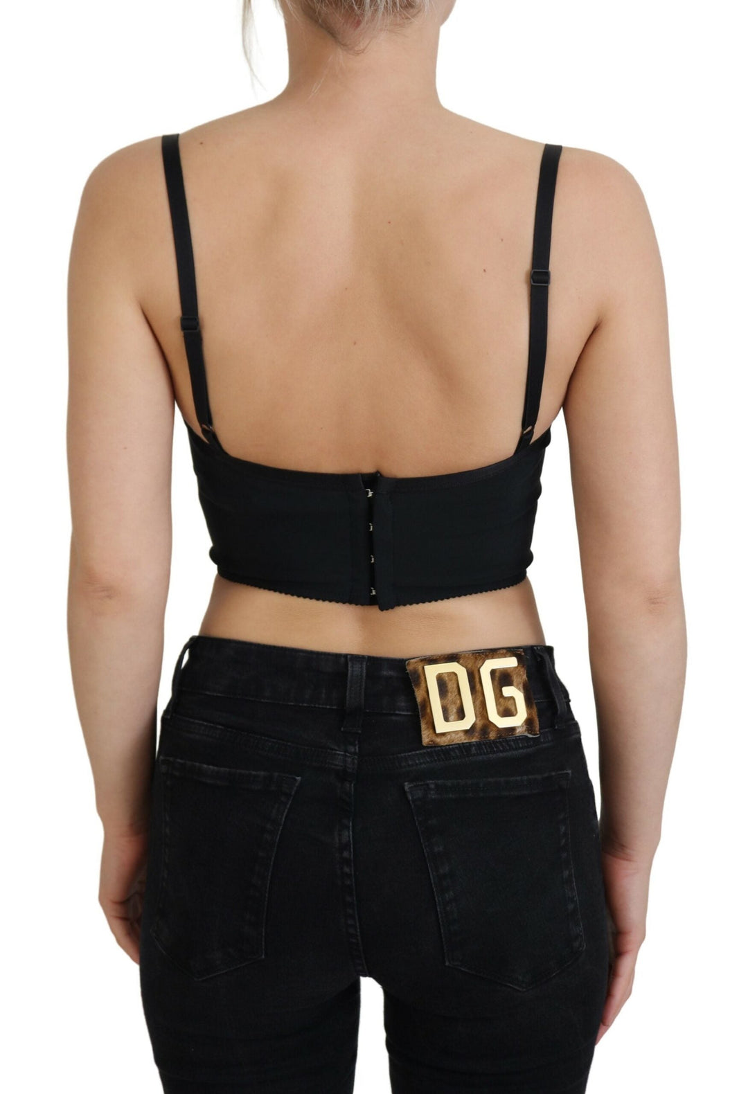 Dolce &amp; Gabbana - Pink Leopard Print Cropped Bustier Corset Top