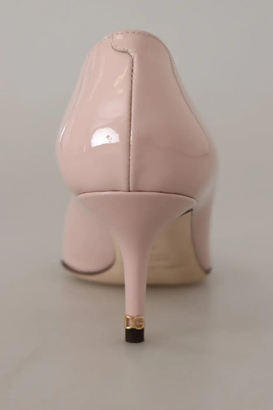 Dolce &amp; Gabbana Pink Patent Leather Kitten Heels Pumps Shoes