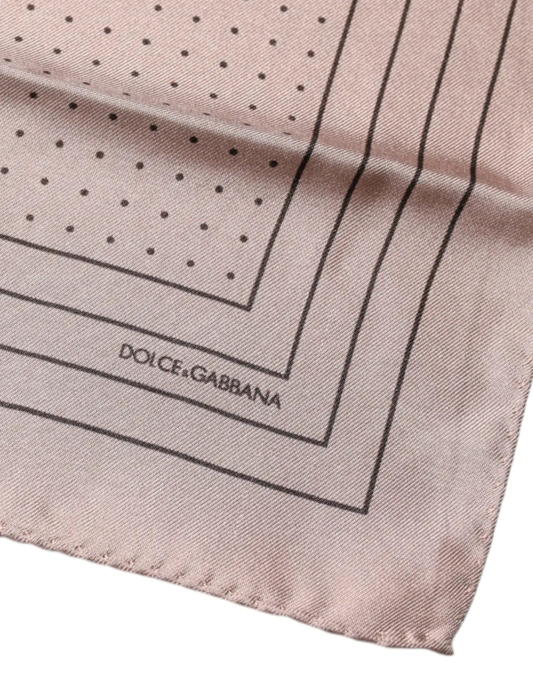 Dolce &amp; Gabbana Pink Polka Dots Square Handkerchief Scarf
