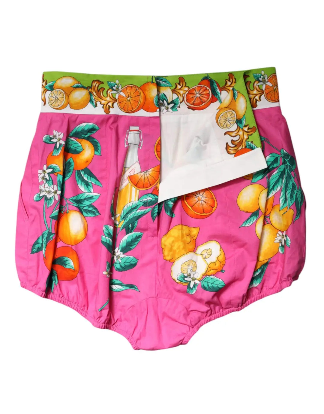 Dolce &amp; Gabbana Pink Printed High Waist Hot Pants Shorts