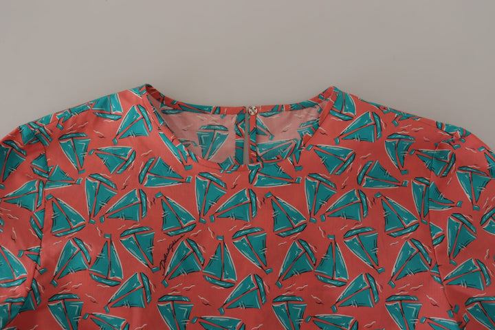 Dolce &amp; Gabbana - Pink Sail Boat Print Cotton T-shirt