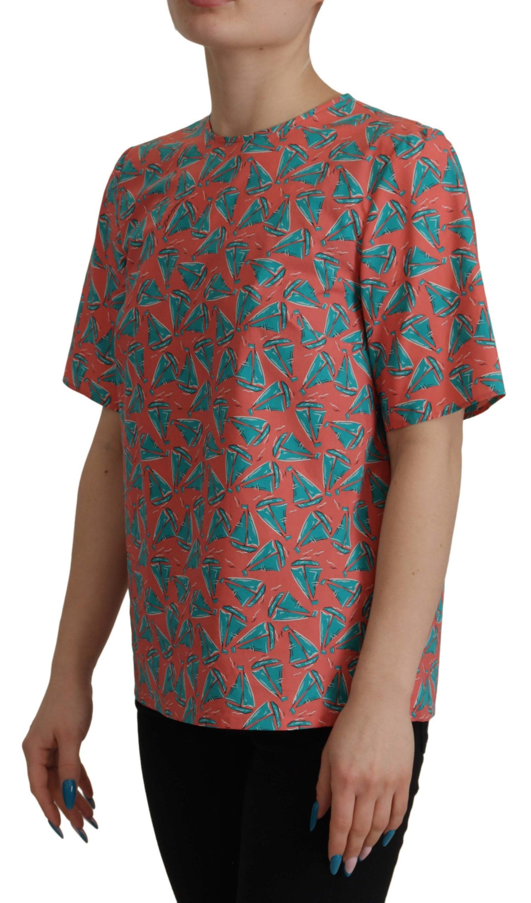 Dolce &amp; Gabbana - Pink Sail Boat Print Cotton T-shirt