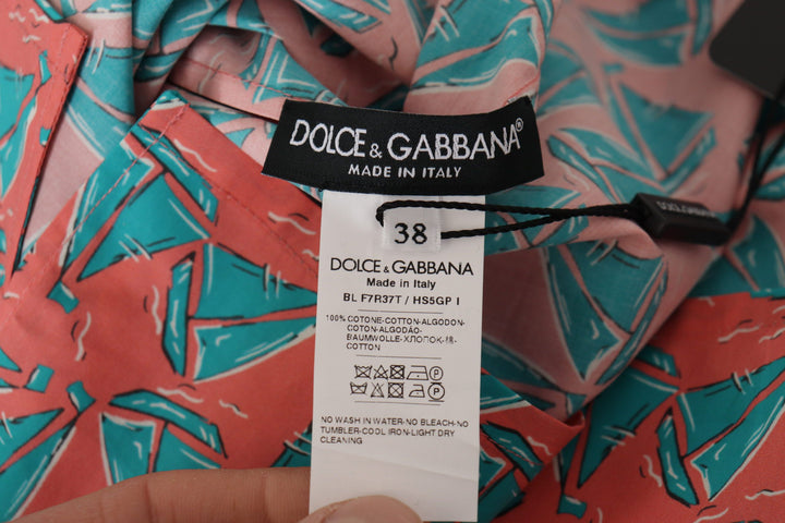 Dolce &amp; Gabbana - Pink Sail Boat Print Cotton T-shirt
