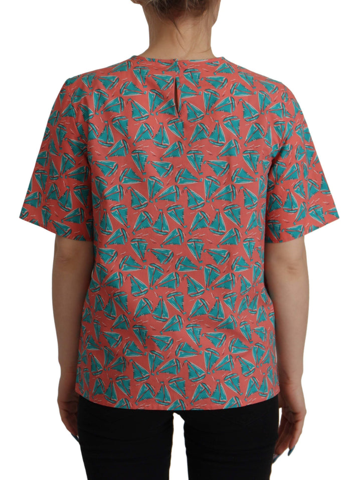 Dolce &amp; Gabbana - Pink Sail Boat Print Cotton T-shirt