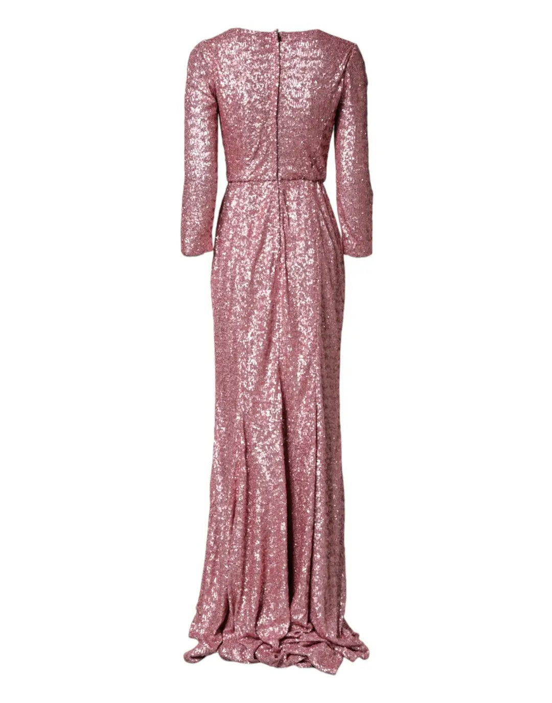 Dolce &amp; Gabbana Pink Sequinned Mermaid Long Gown Dress