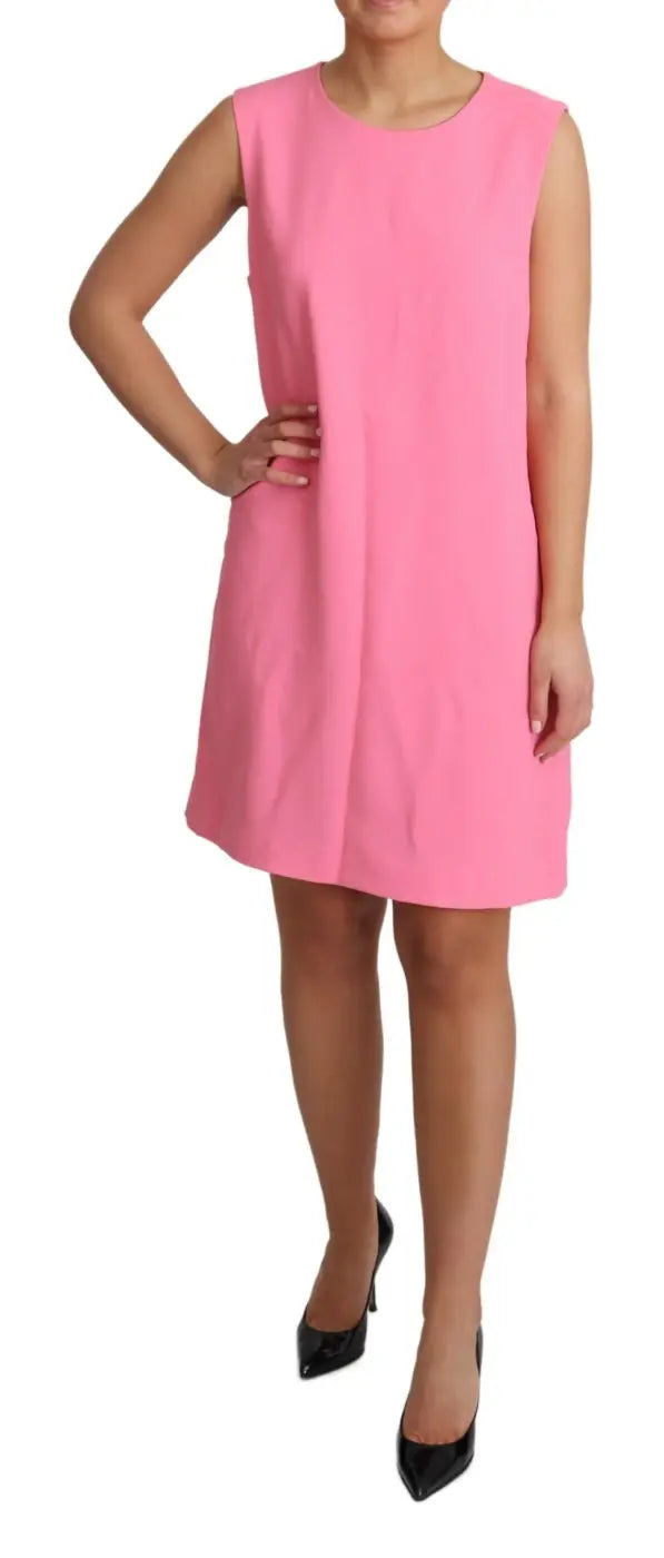 Dolce &amp; Gabbana Pink Shift Sleeveless Knee Length Dress