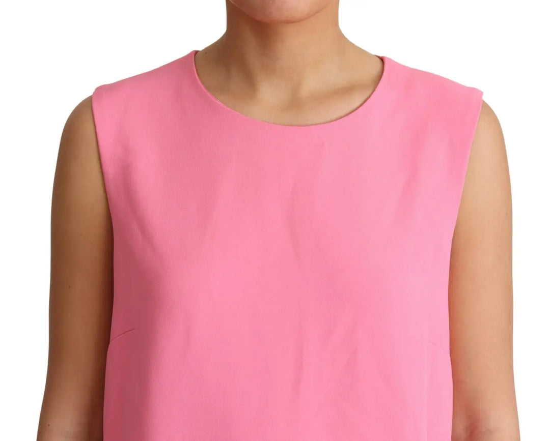 Dolce &amp; Gabbana Pink Shift Sleeveless Knee Length Dress