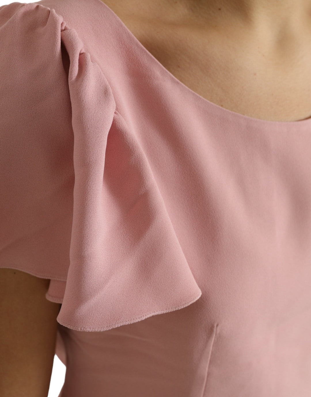 Dolce &amp; Gabbana - Pink Short Sleeves Round Neck Blouse Top