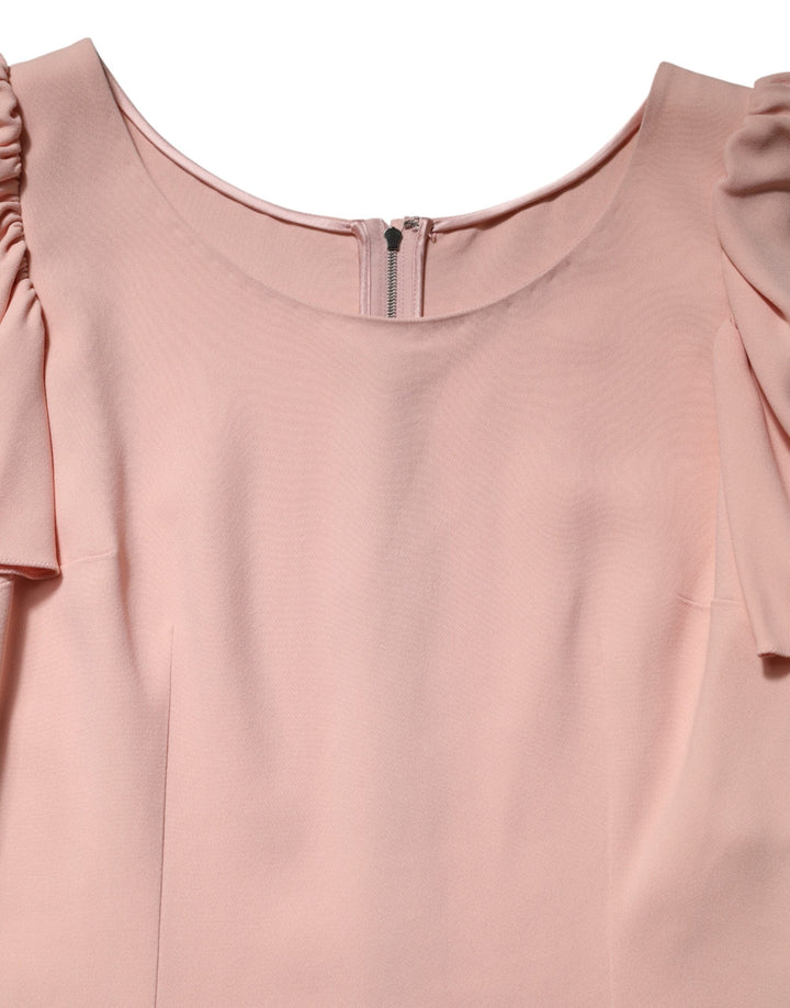 Dolce &amp; Gabbana Blouses - Women’s Pink Short Sleeves Round Neck Blouse Top
