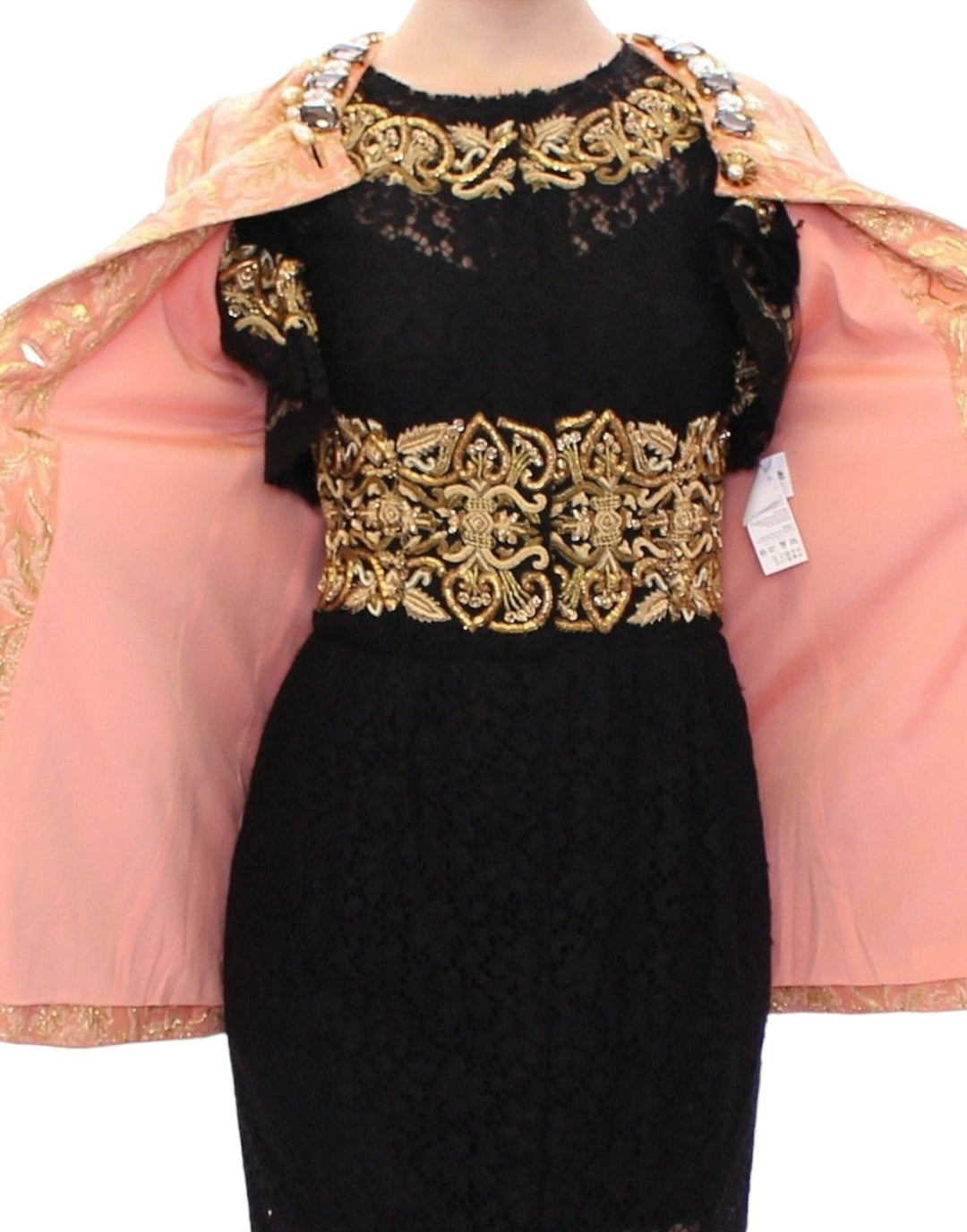 Dolce &amp; Gabbana Coats Jackets - Women’s Pink Silk Brocade Crystal Jacket Coat