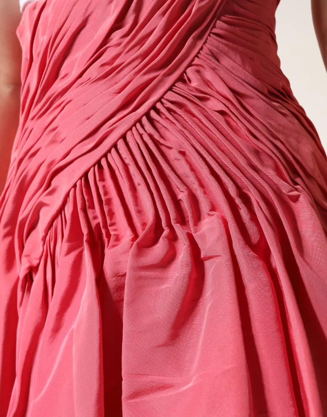 Dolce &amp; Gabbana Pink Silk Pleated High Waist Midi Skirt