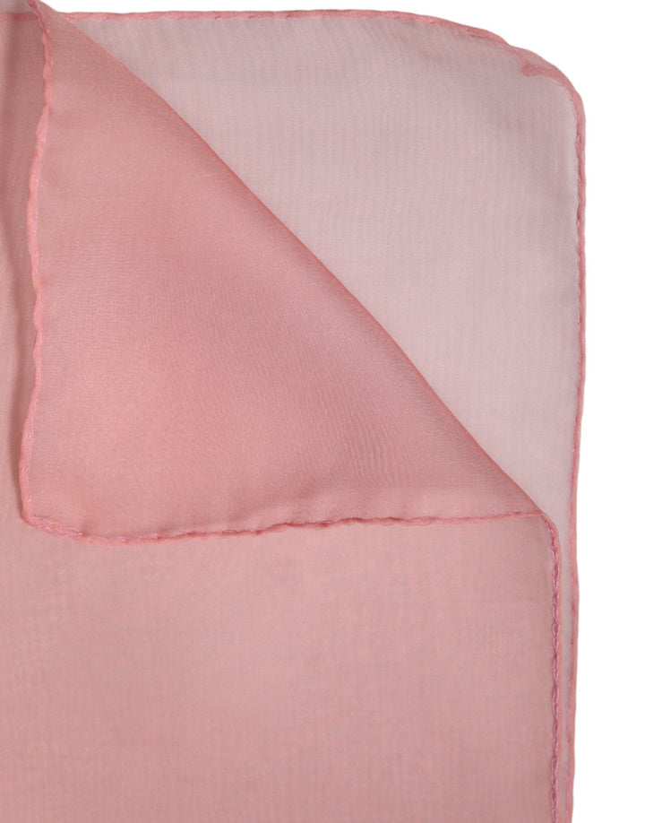 Dolce &amp; Gabbana Pink Silk Rectangle Women Wrap Shawl Scarf