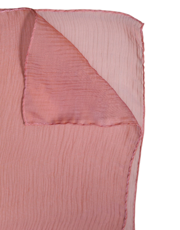 Dolce &amp; Gabbana Pink Silk Rectangle Women Wrap Shawl Scarf