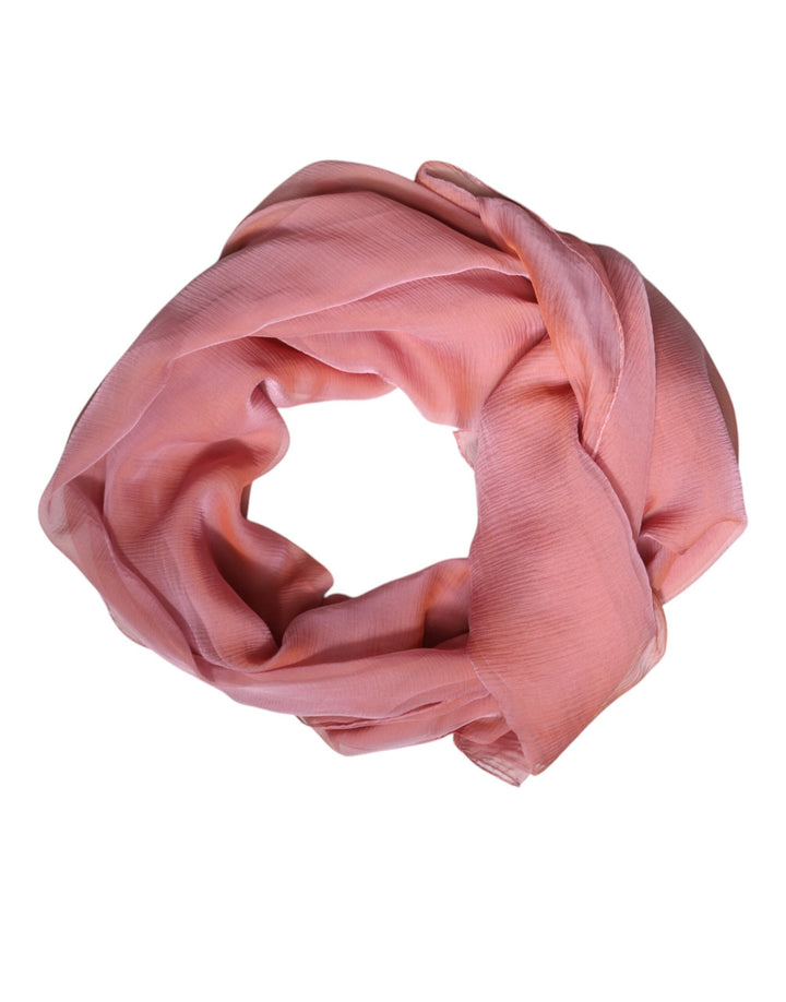 Dolce &amp; Gabbana Pink Silk Rectangle Women Wrap Shawl Scarf