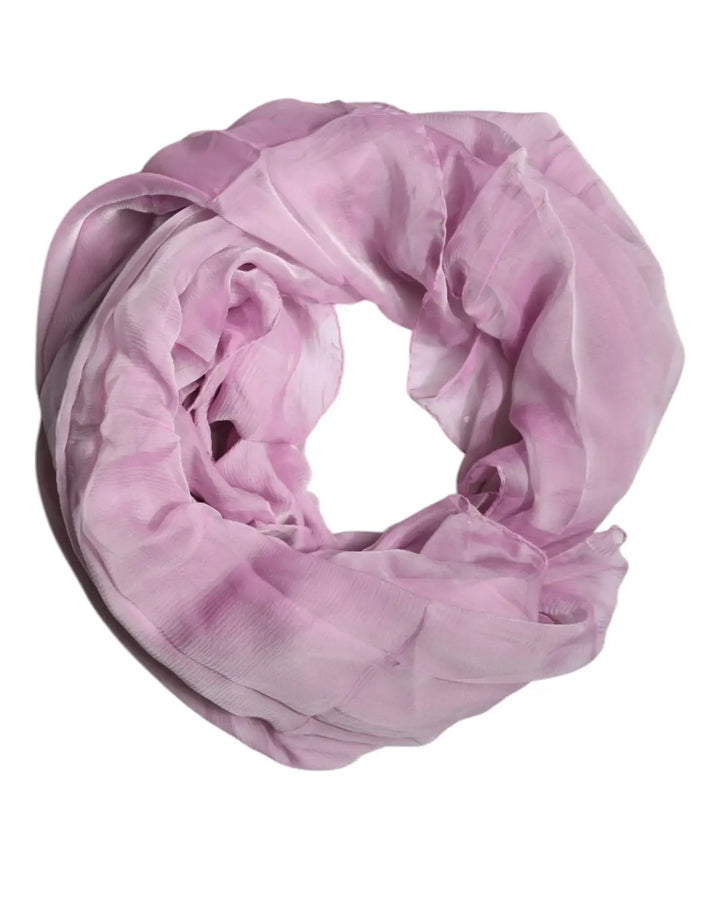 Dolce &amp; Gabbana Pink Silk Rectangle Women Wrap Shawl Scarf