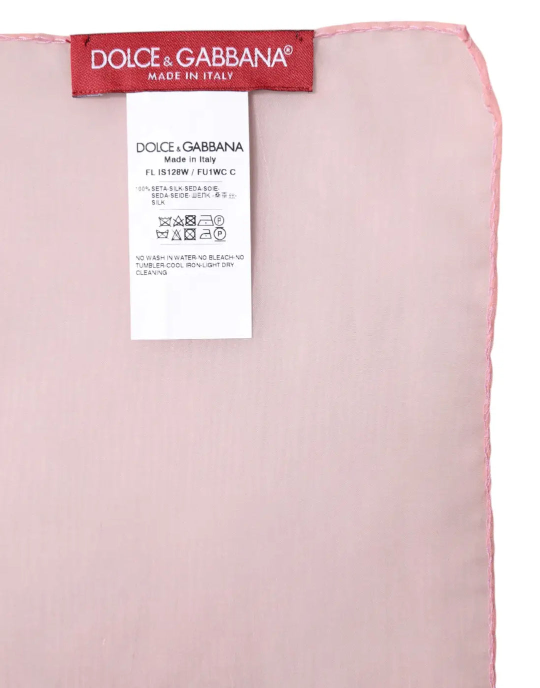 Dolce &amp; Gabbana Pink Silk Rectangle Women Wrap Shawl Scarf