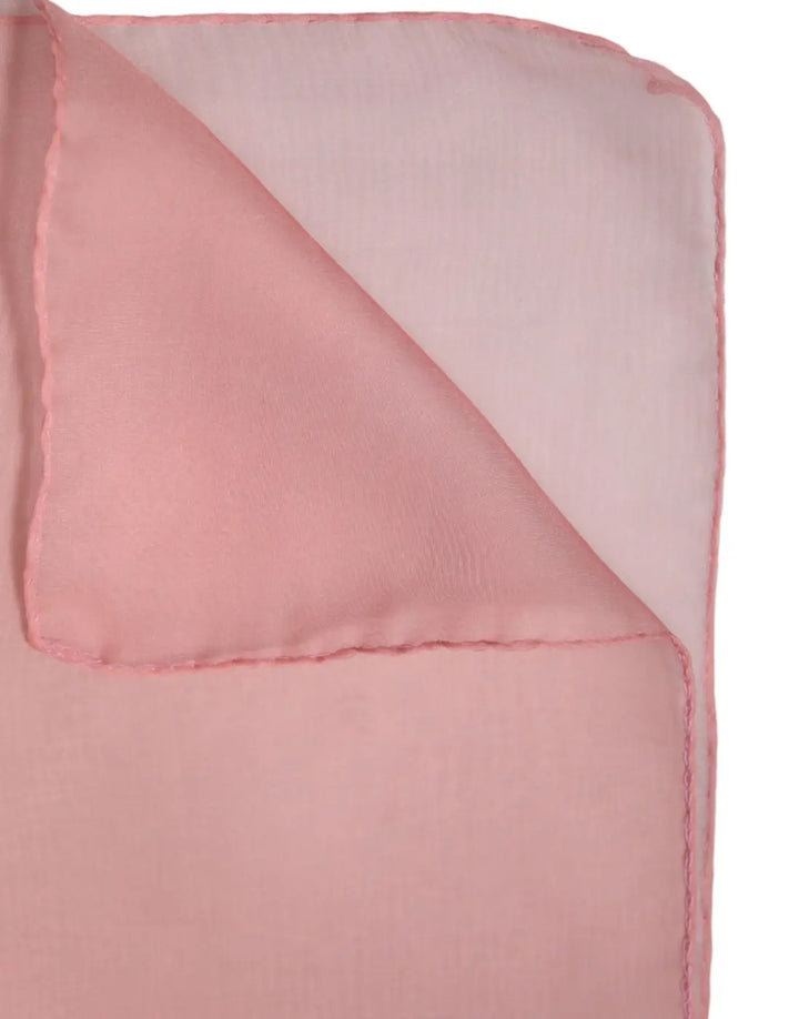 Dolce &amp; Gabbana Pink Silk Rectangle Women Wrap Shawl Scarf