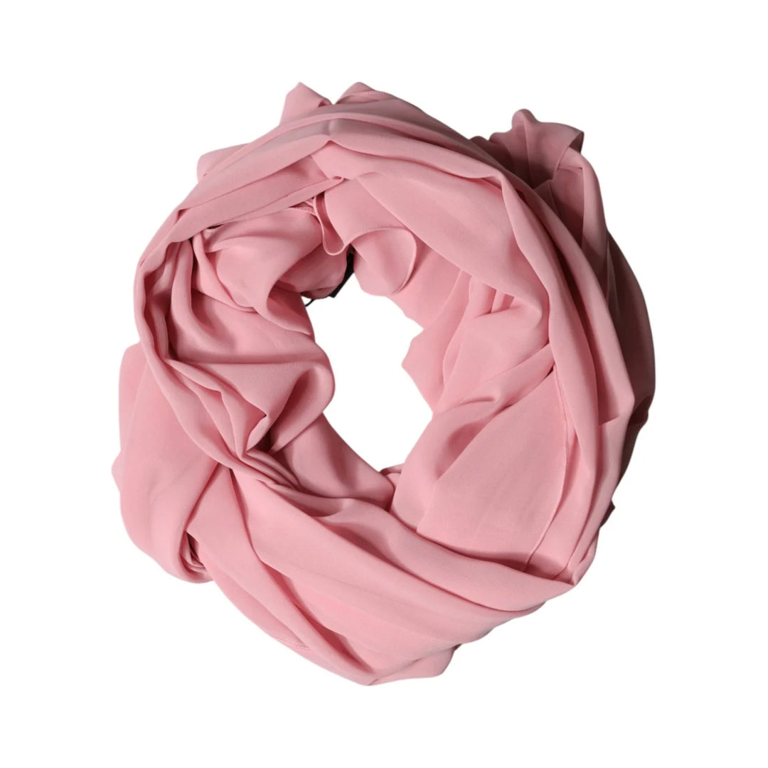Dolce &amp; Gabbana Pink Silk Stole Neck Wrap Shawl Men Scarf