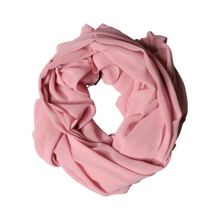Dolce &amp; Gabbana Pink Silk Stole Neck Wrap Shawl Men Scarf