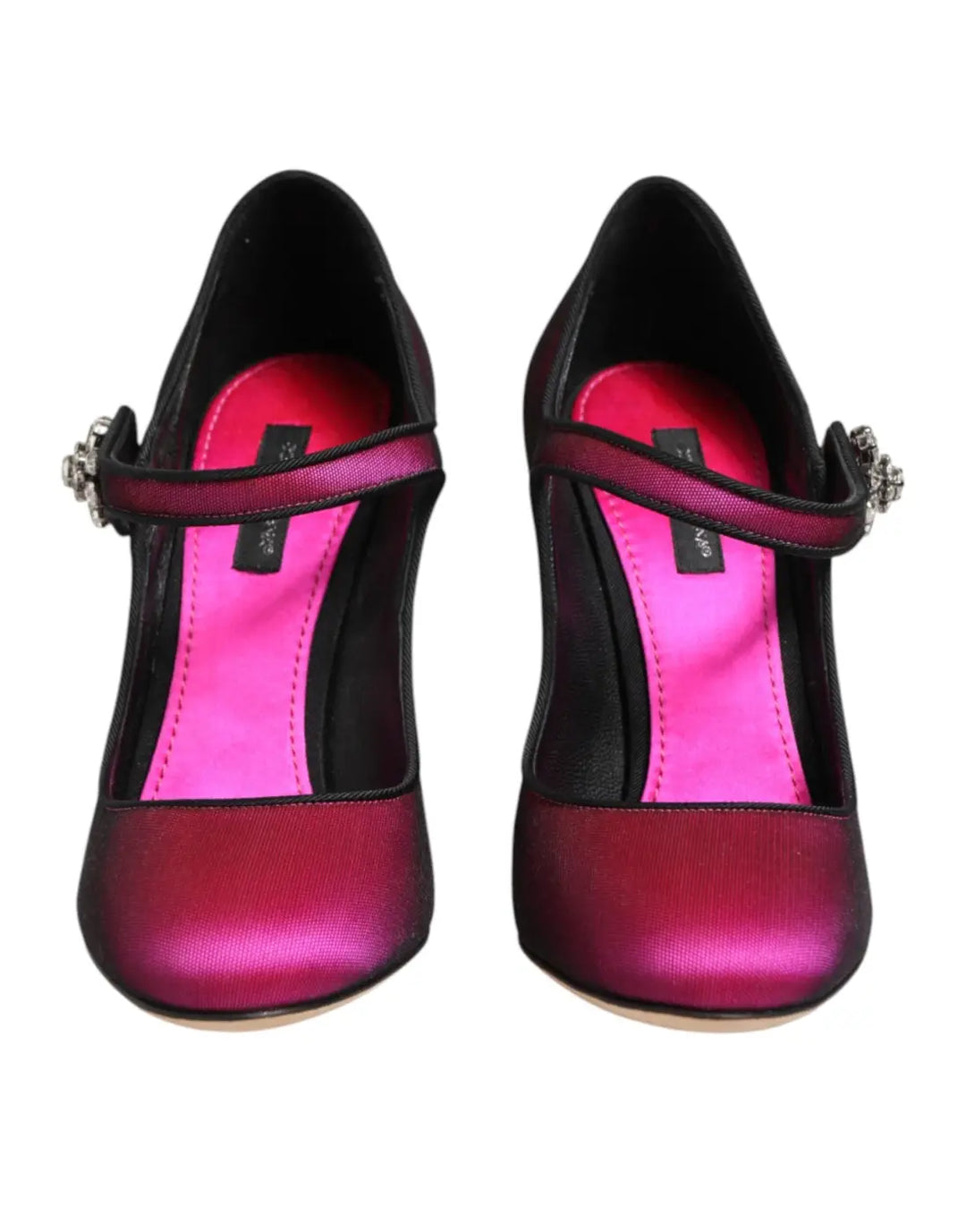 Dolce &amp; Gabbana Pink Strass Mary Janes Heels Pumps Shoes
