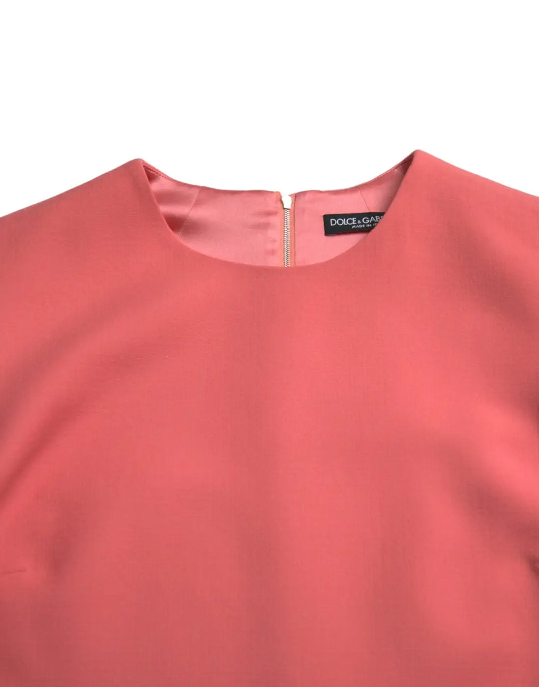 Dolce &amp; Gabbana Pink Virgin Wool Sleeveless Mini Dress