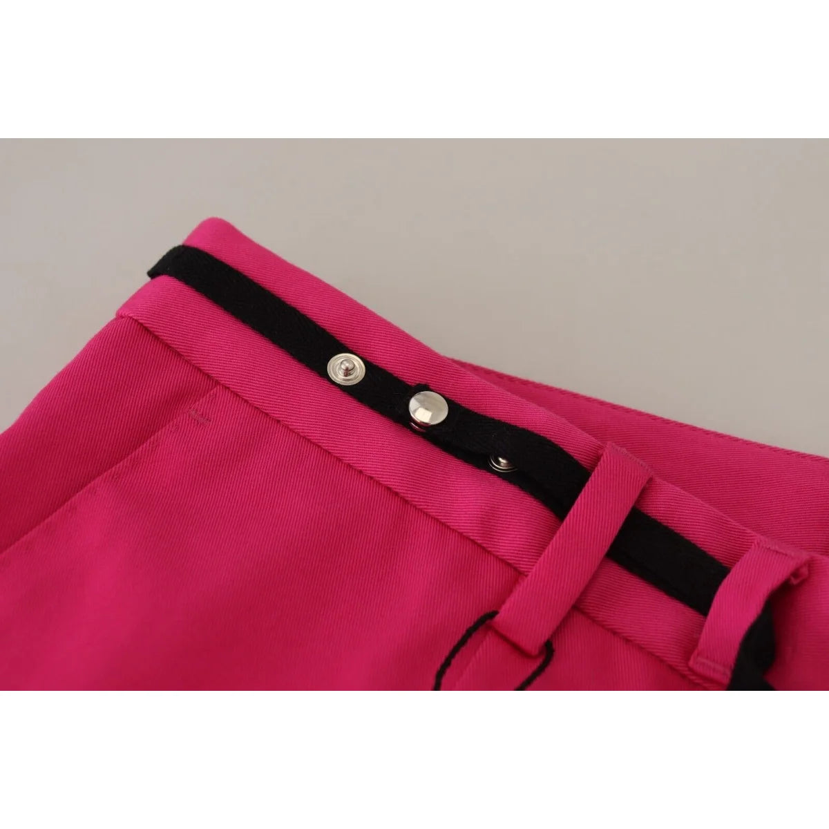 Dolce & Gabbana Pink Zipper Buckle Waist Trousers Pants