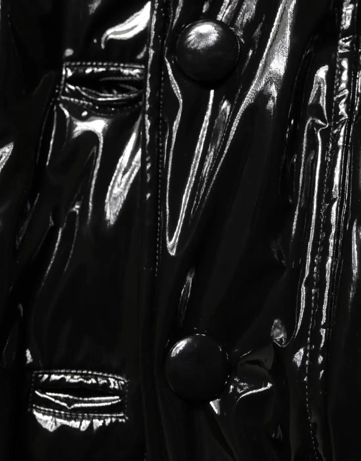 Dolce &amp; Gabbana Polyester Black Quilted Puffer Coat Jacket