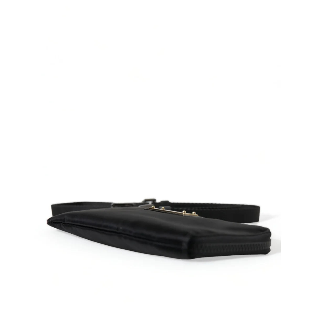 Dolce Gabbana Pouch in Grained Calfskin with Leopard Print Lining &