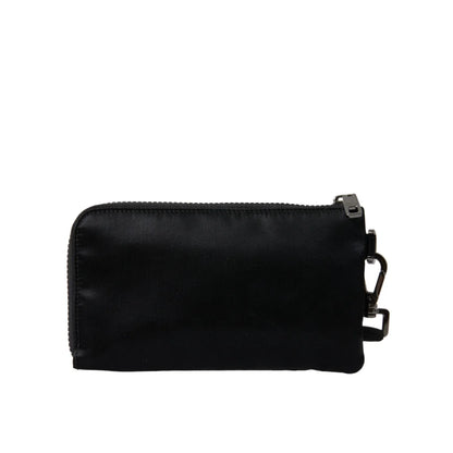 Dolce Gabbana Pouch in Grained Calfskin with Leopard Print Lining &