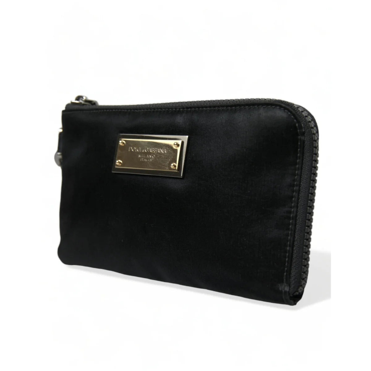 Dolce Gabbana Pouch Radiates Chic Nylon and Calfskin Luxury &