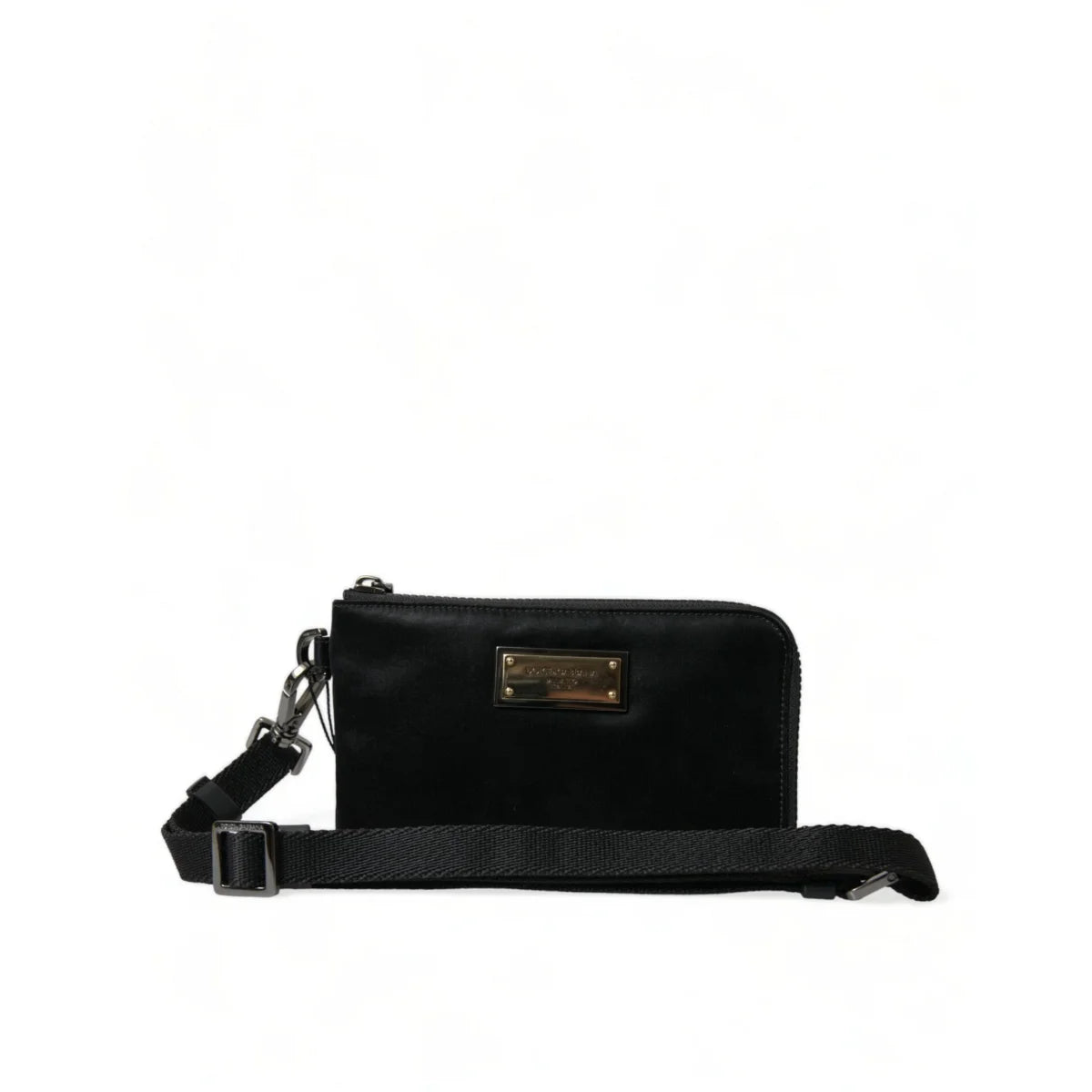 Dolce Gabbana Pouch Radiates Chic Nylon and Calfskin Luxury &