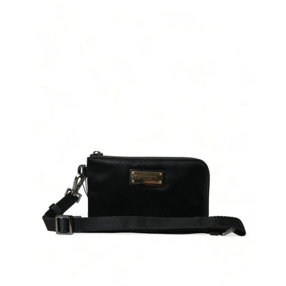 Dolce Gabbana Pouch Radiates Chic Nylon and Calfskin Luxury &