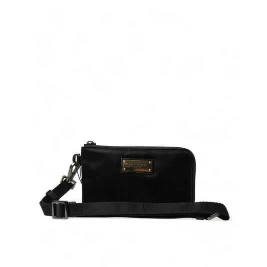 Dolce Gabbana Pouch Radiates Chic Nylon and Calfskin Luxury &