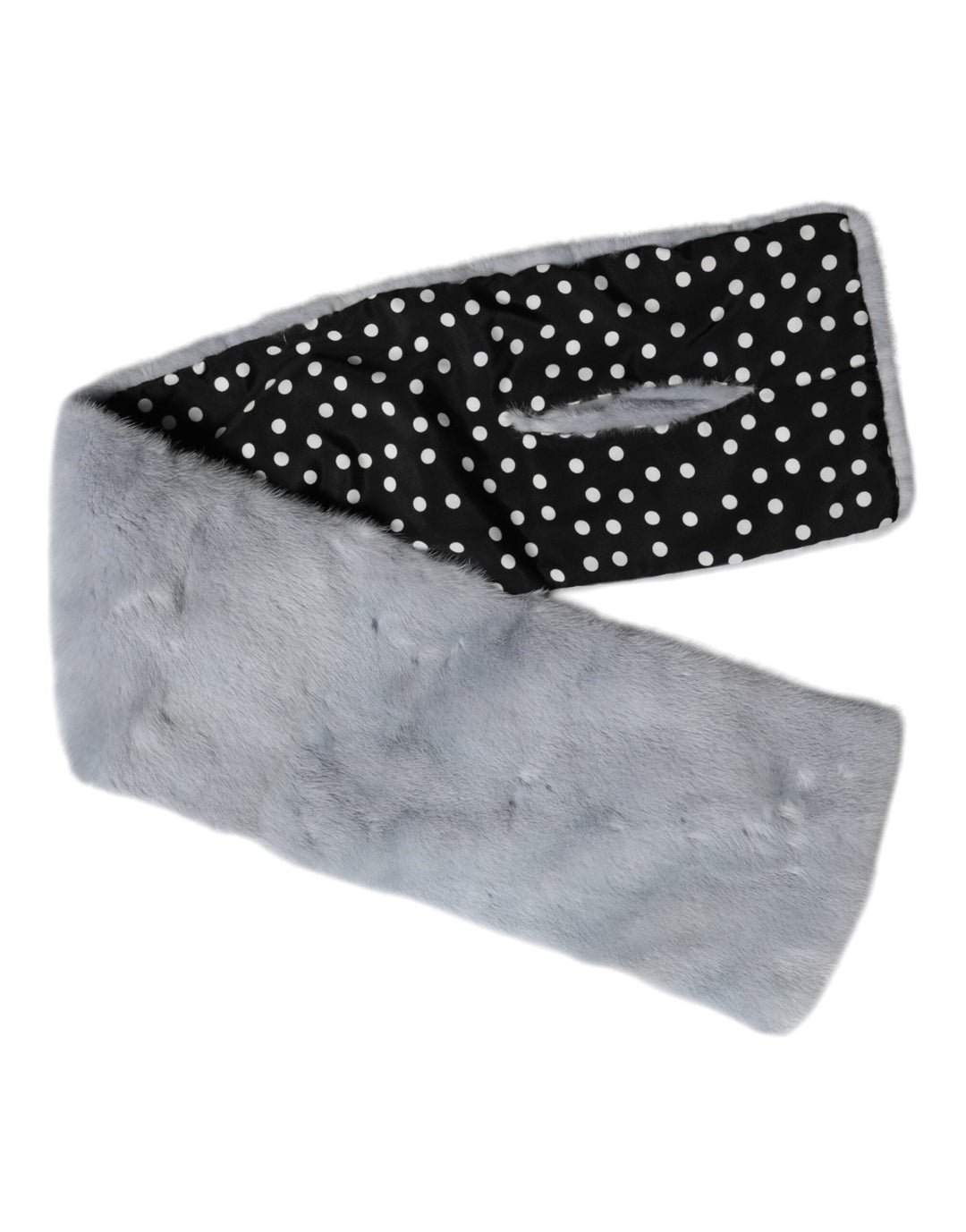 Dolce &amp; Gabbana Powder Blue Mink Fur Neck Warmer Scarf