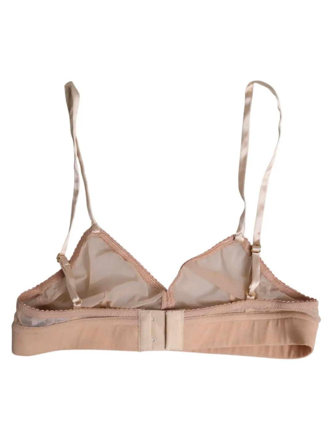 Dolce &amp; Gabbana Powder Pink Nylon DG Logo Non Wire Bra Underwear