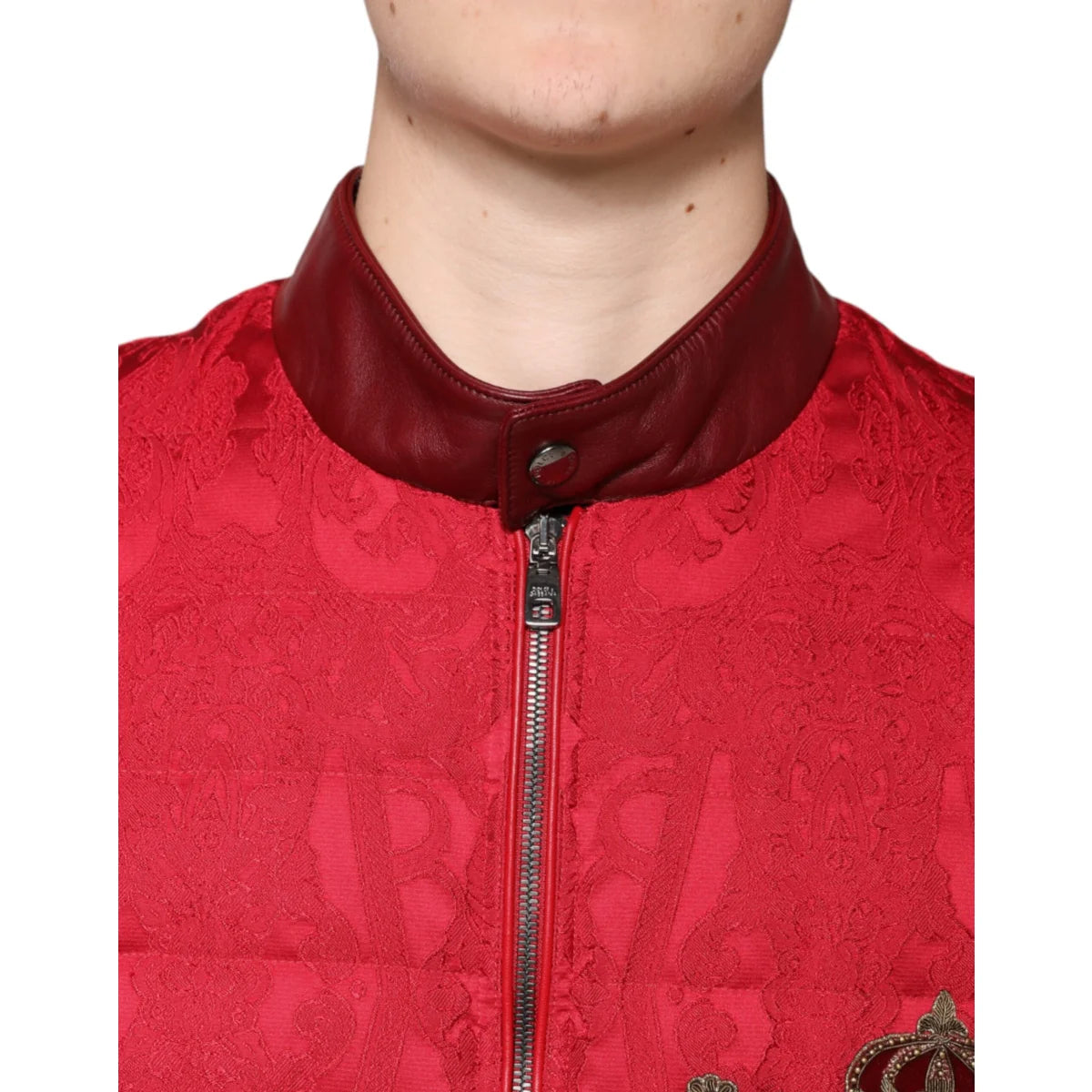 Dolce Gabbana Puffer Jacket with Zipper Closure Two Quilted Design &