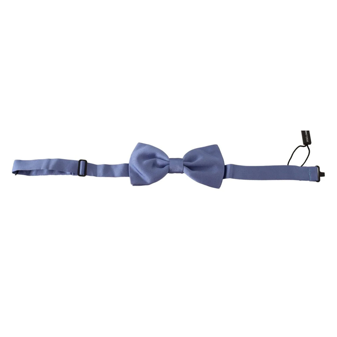 Dolce & Gabbana Purple 100% Silk Adjustable Neck Papillon Bow Tie