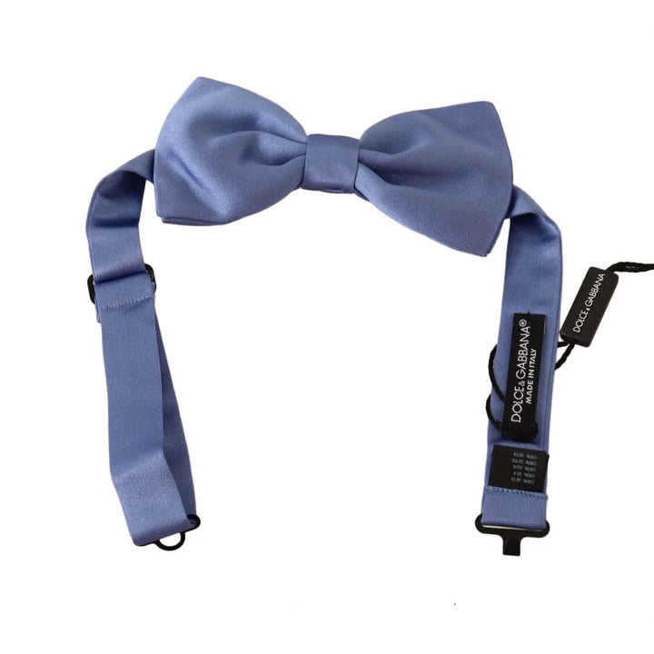 Dolce & Gabbana Purple 100% Silk Adjustable Neck Papillon Bow Tie