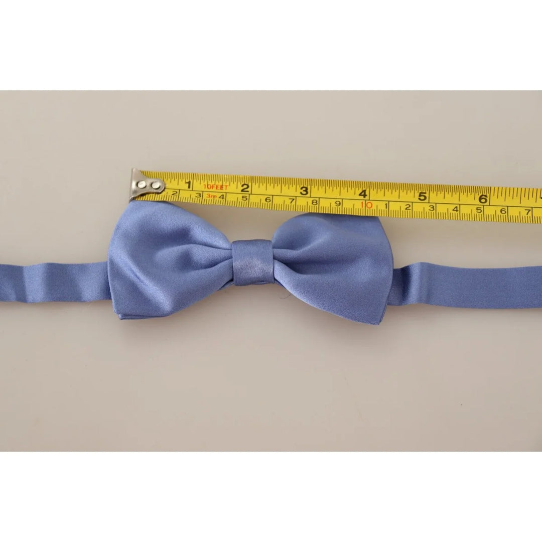 Dolce & Gabbana Purple 100% Silk Adjustable Neck Papillon Bow Tie