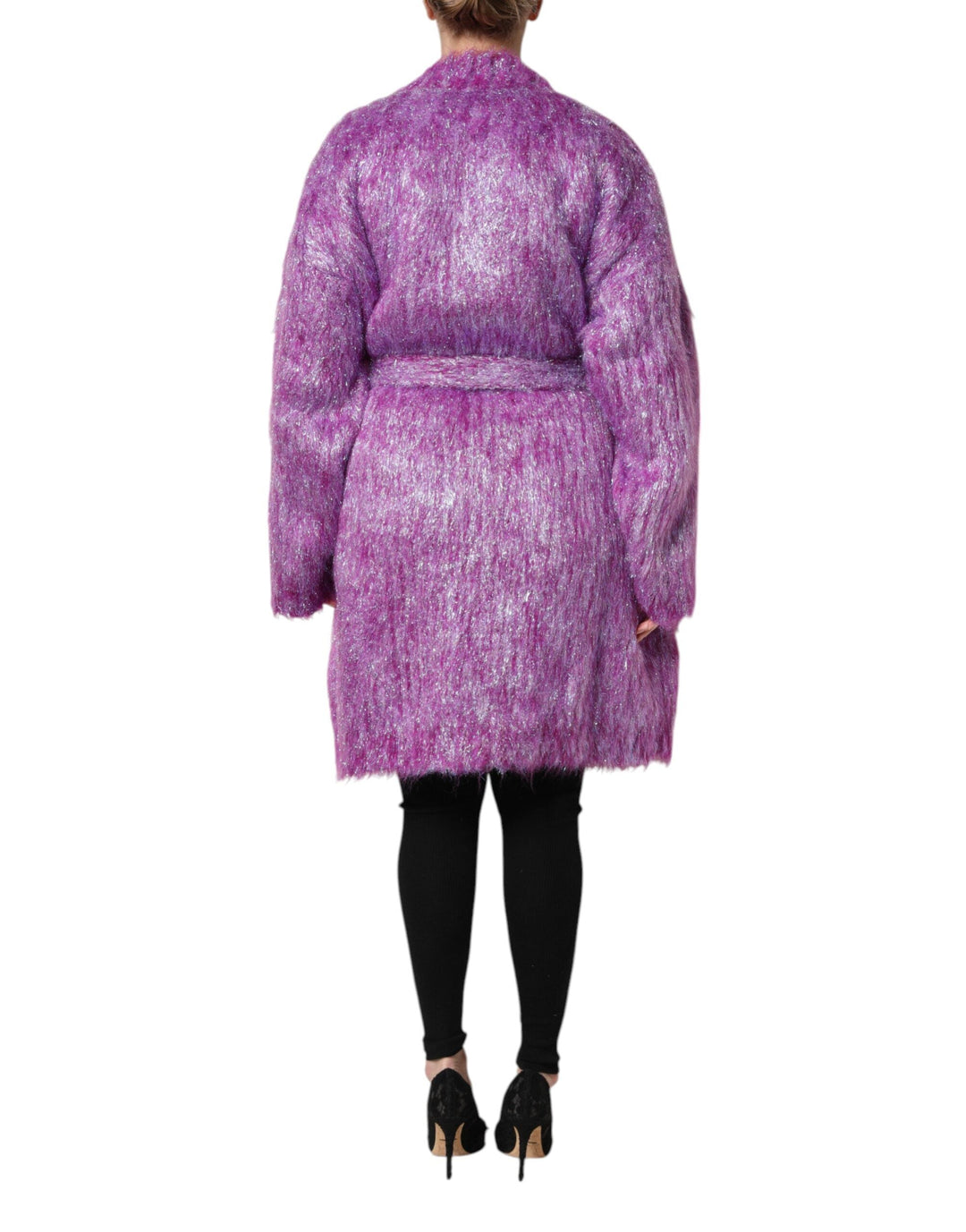 Dolce &amp; Gabbana Trench Coats - Purple Button Embellished Coat Jacket
