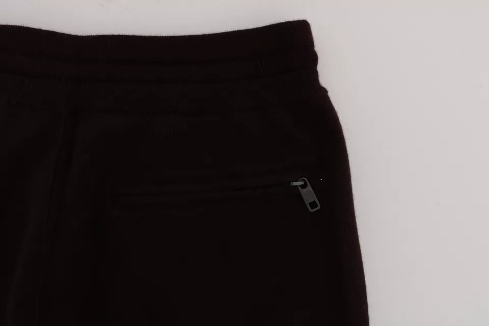 Dolce &amp; Gabbana Purple Cashmere Gym Training Sport Pants