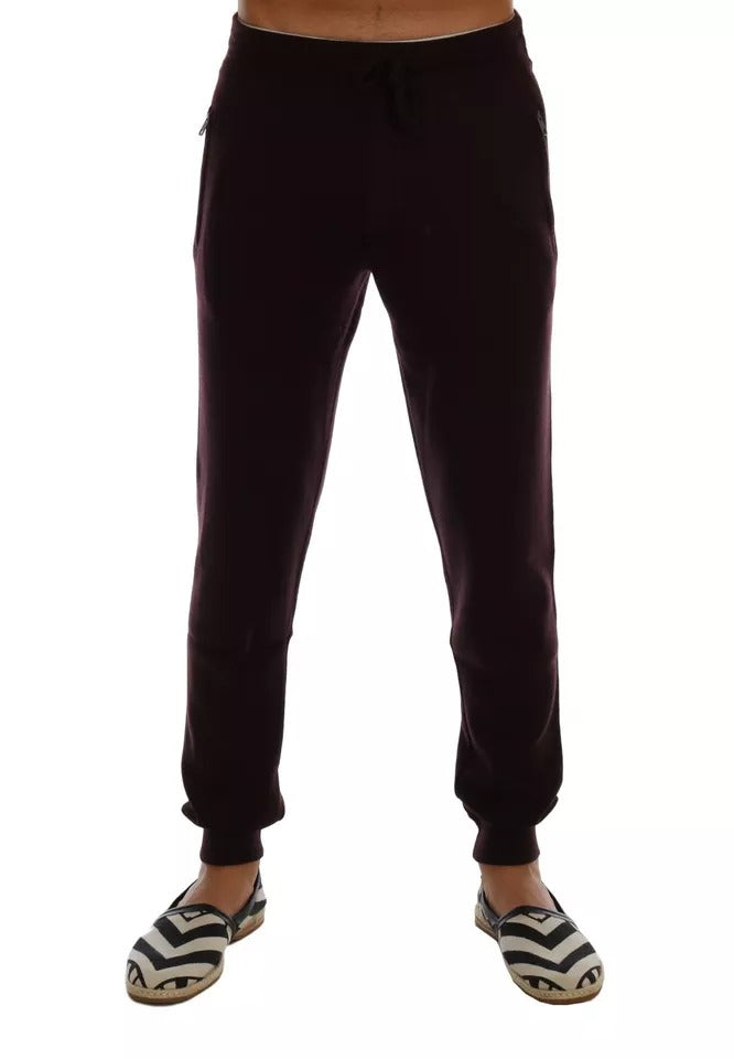 Dolce &amp; Gabbana Purple Cashmere Gym Training Sport Pants