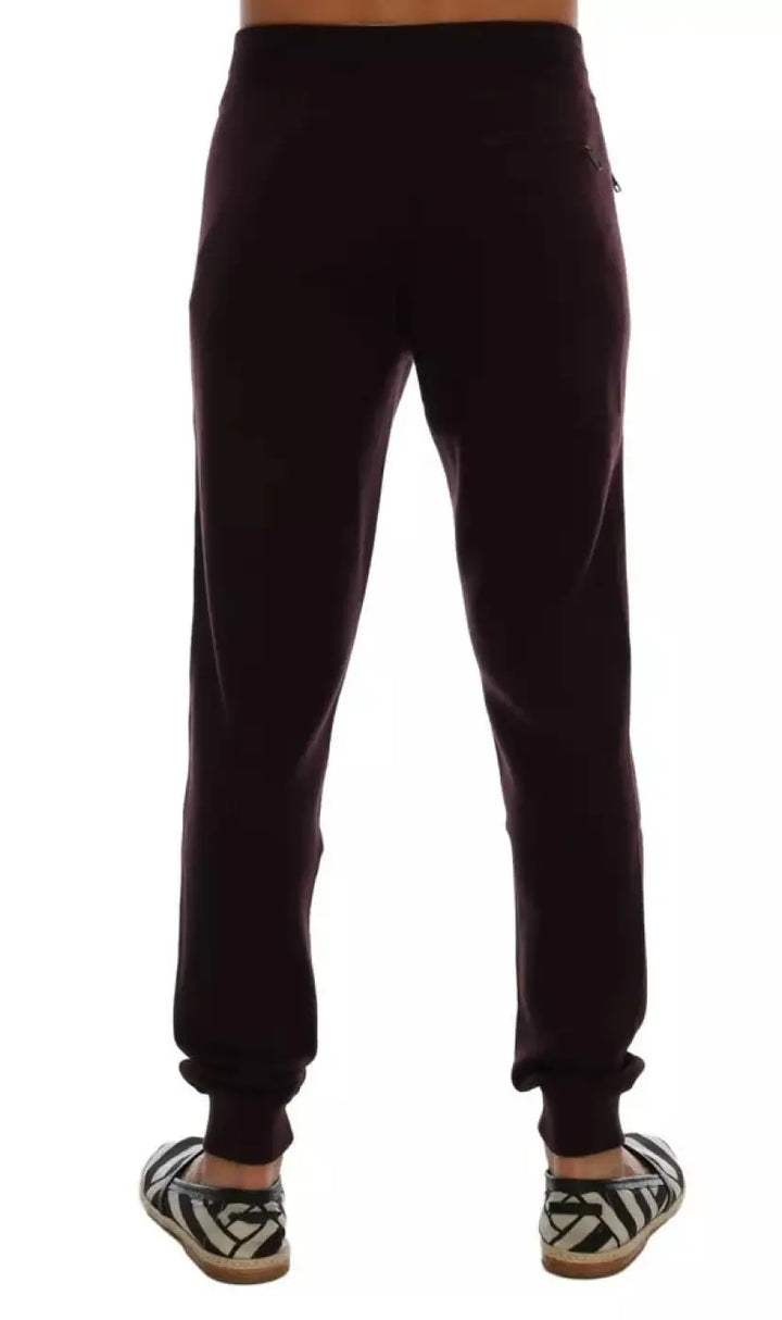 Dolce &amp; Gabbana Purple Cashmere Gym Training Sport Pants