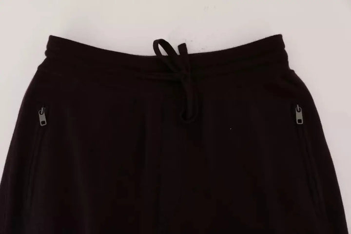 Dolce &amp; Gabbana Purple Cashmere Gym Training Sport Pants